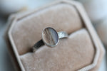 Load image into Gallery viewer, Floral Banded Memorial Ring with Glass
