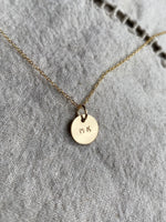 Load image into Gallery viewer, Hand Stamped Tiny Initial Necklace
