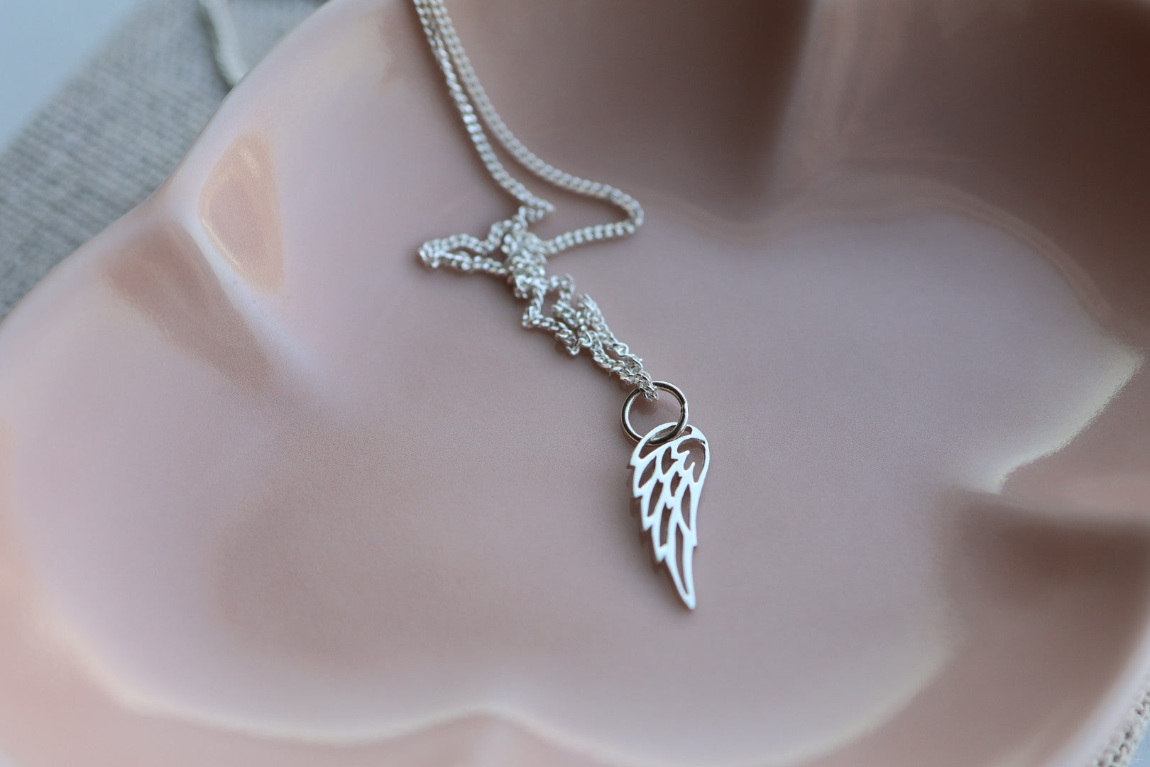 Angel Wing Necklace (Silver or Gold Filled)