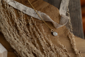 14k Gold Oval Celebration Necklace