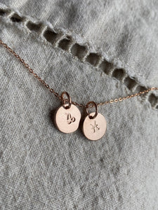 Hand Stamped Zodiac Necklace