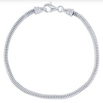 Load image into Gallery viewer, Sterling Silver Snake Chain Bracelet for Charm Beads
