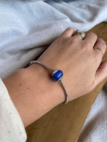 Load image into Gallery viewer, Sterling Silver Snake Chain Bracelet for Charm Beads

