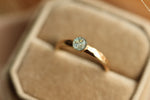 Load image into Gallery viewer, Hammered Half Round Band with 4mm Memorial Stone
