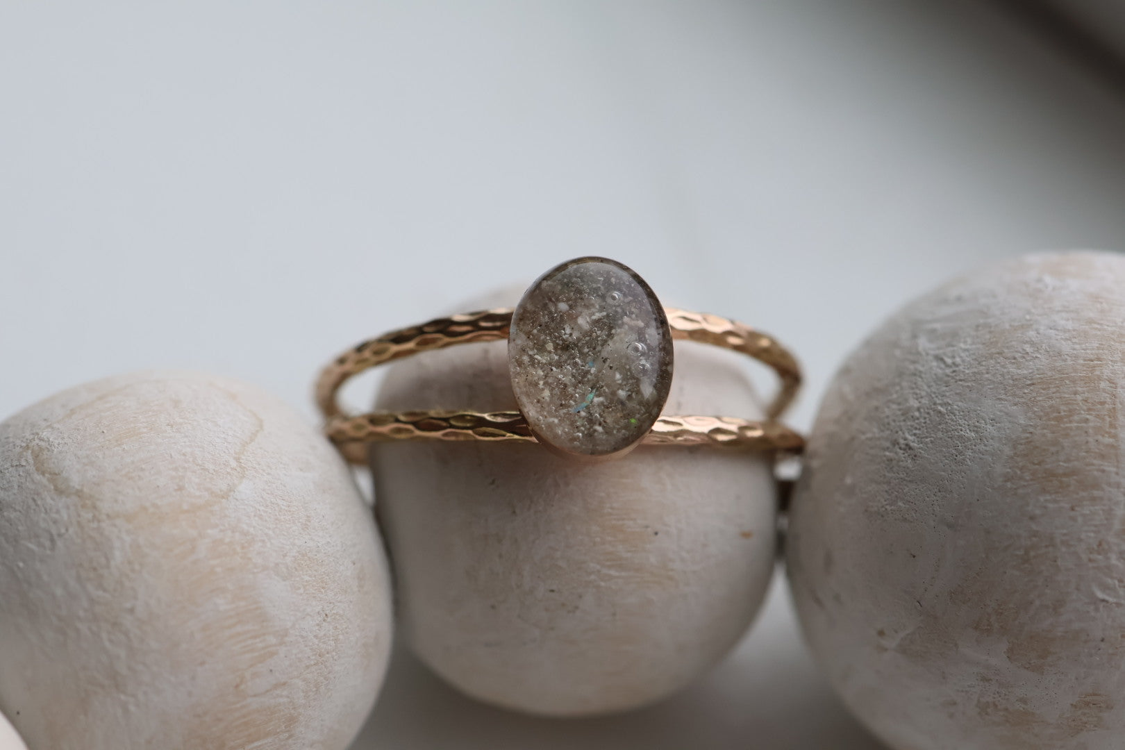 Double Banded Celebration Ring With Textured Bands