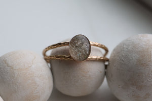 Double Banded Celebration Ring With Textured Bands