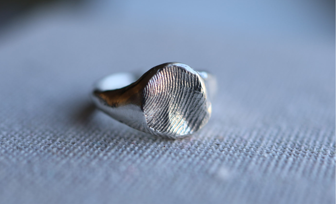 Fingerprint, Pet Nose, Paw Signet Ring