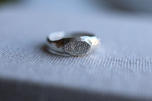 Slim Fingerprint, Pet Nose, Paw Signet Ring
