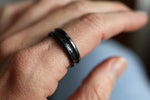 Load image into Gallery viewer, 6mm Black Tungsten Channel Ring
