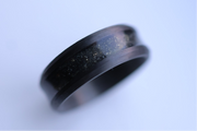 Black Carbon Channel Ring - Best Seller Mens Cremation Ring
