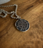 Load image into Gallery viewer, Compass Mourning Pendent (Cremation Ash &amp; Silver Infused)
