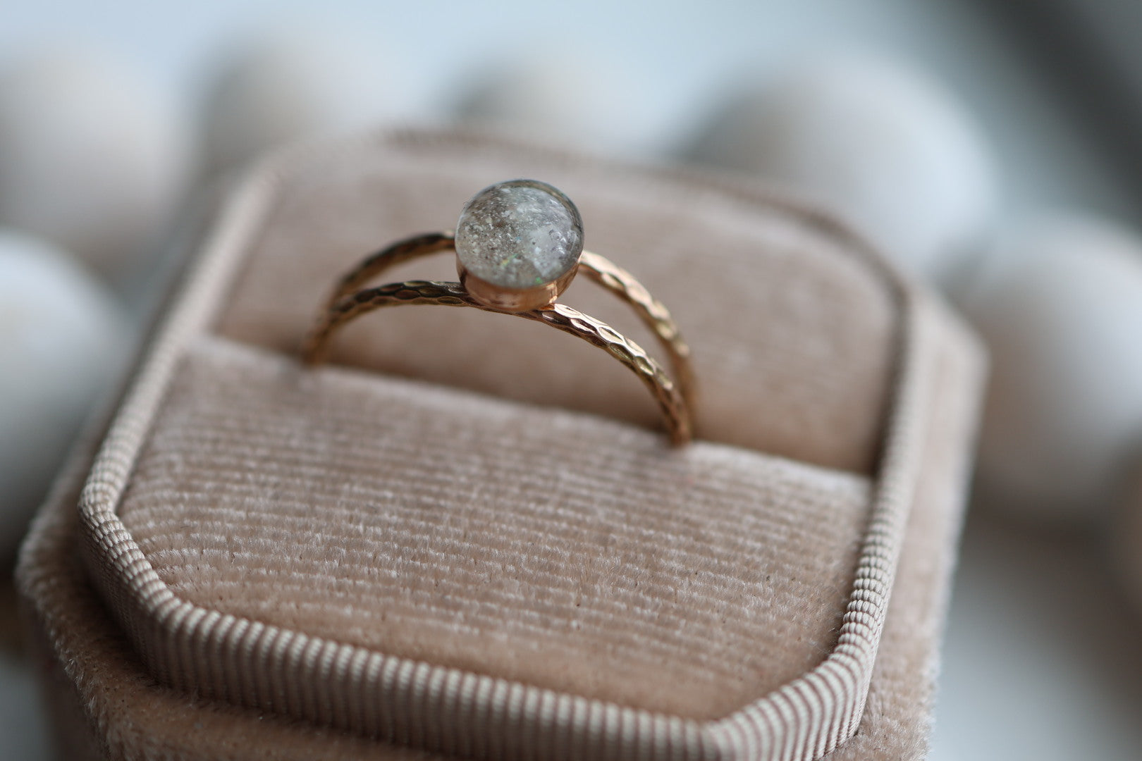 Double Banded Celebration Ring With Textured Bands