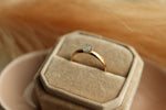 Load image into Gallery viewer, Hammered Half Round Band with 4mm Memorial Stone
