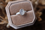 Load image into Gallery viewer, Floral Banded Memorial Ring with Glass
