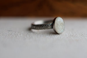 Floral Banded Oval Celebration Ring