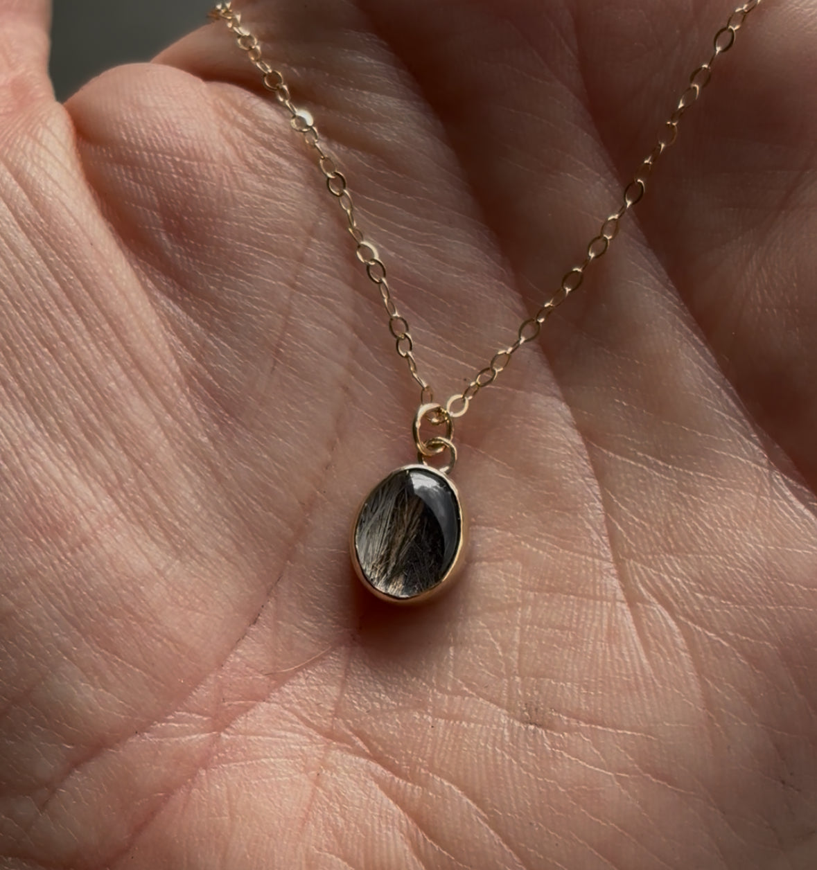 Hair or Ash Behind Glass 10x8mm Pendant