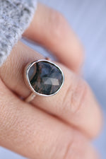 Load image into Gallery viewer, Gemstone Journey Ring - Moss Agate - Ashes Behind Gemstone Ring
