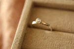 Load image into Gallery viewer, Hammered Half Round Band with 4mm Memorial Stone
