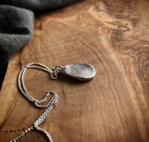 Teardrop Dog or Cat Paw Print Necklace