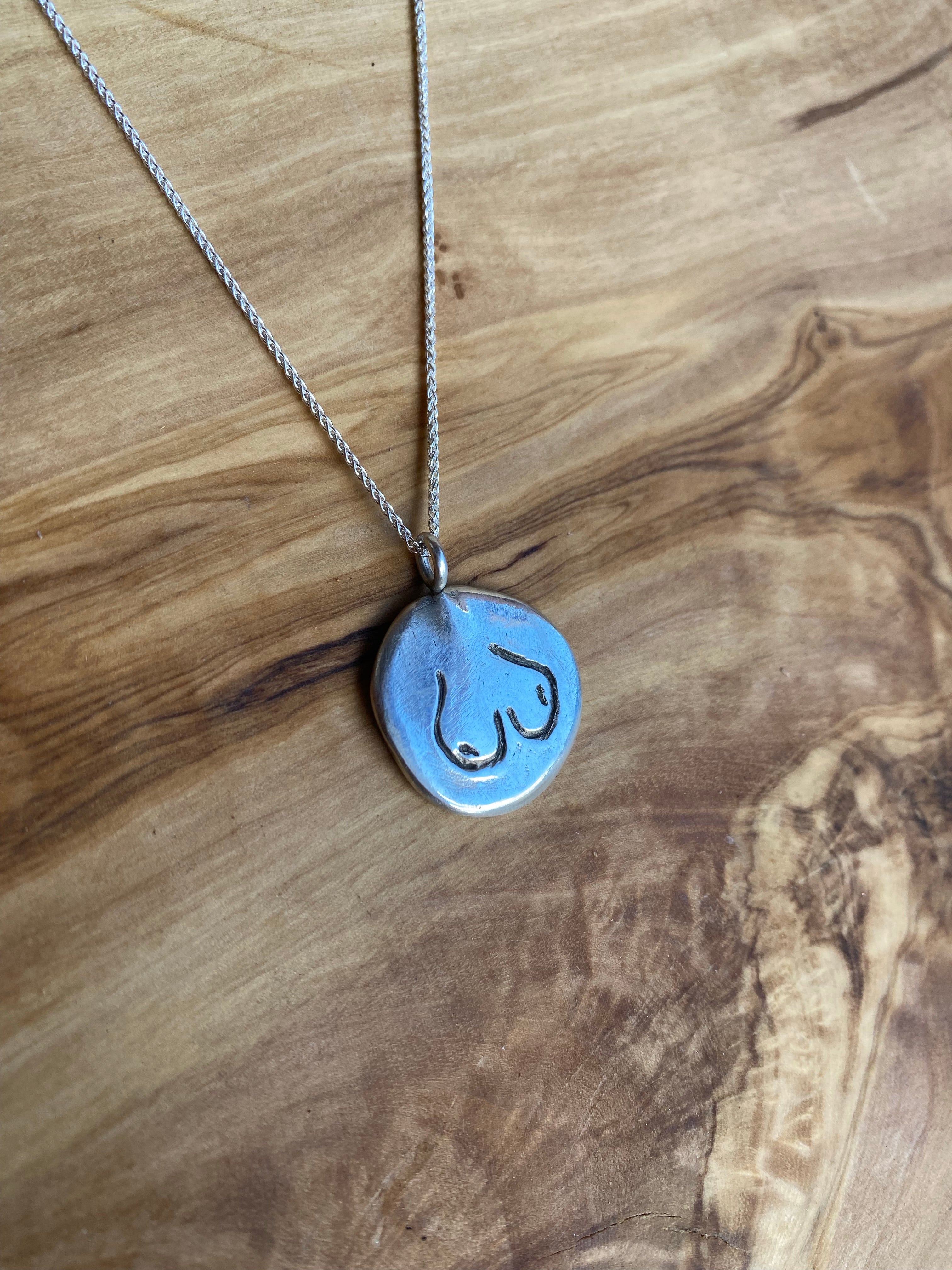 Silver Boobie Necklace