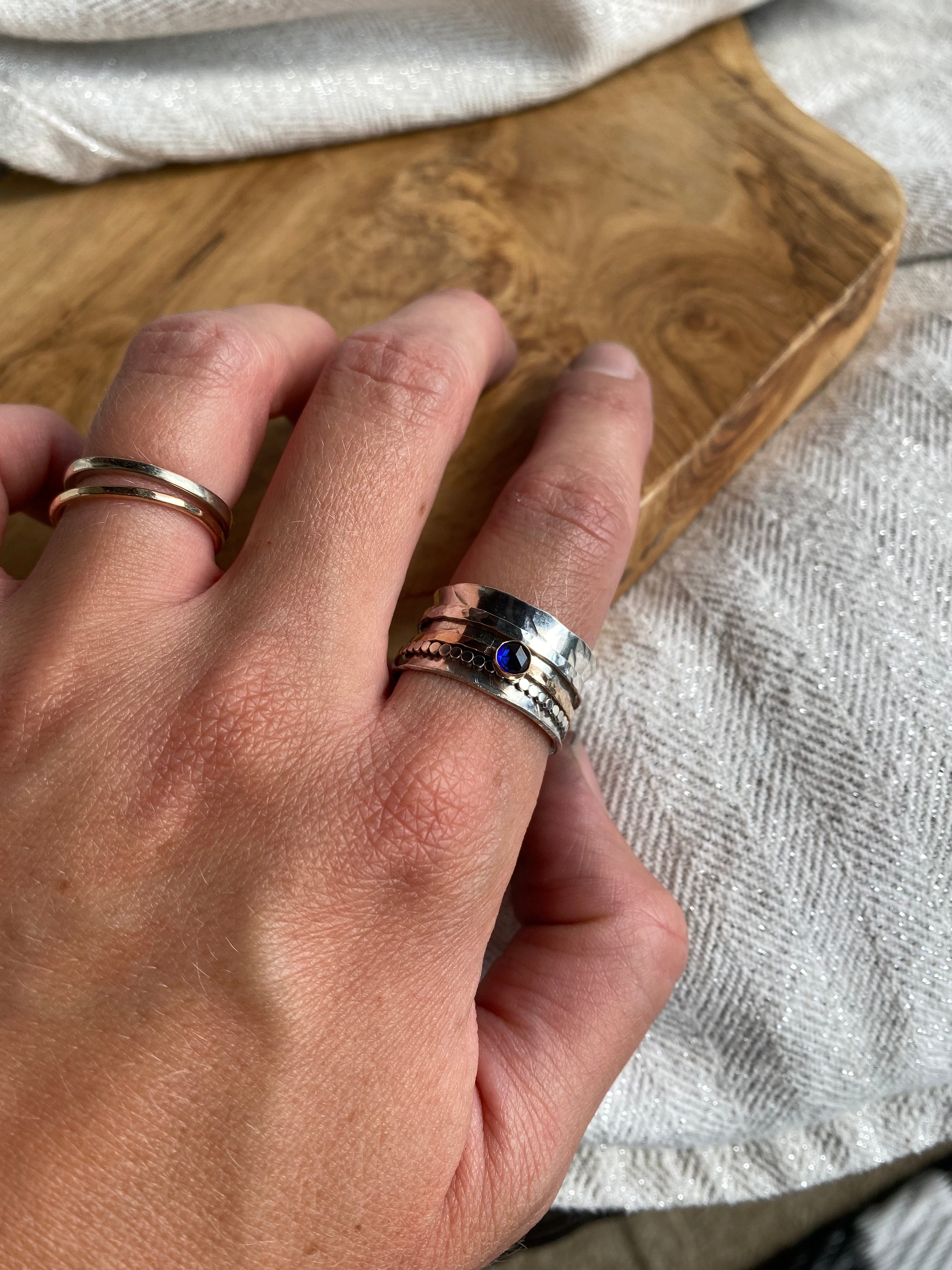 Sapphire Spinning Ring