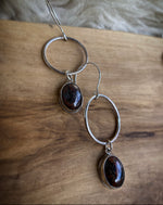 Load image into Gallery viewer, Brecciated Jasper Hoops (Sold out)
