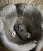 Load image into Gallery viewer, Compass Mourning Pendent (Cremation Ash &amp; Silver Infused)
