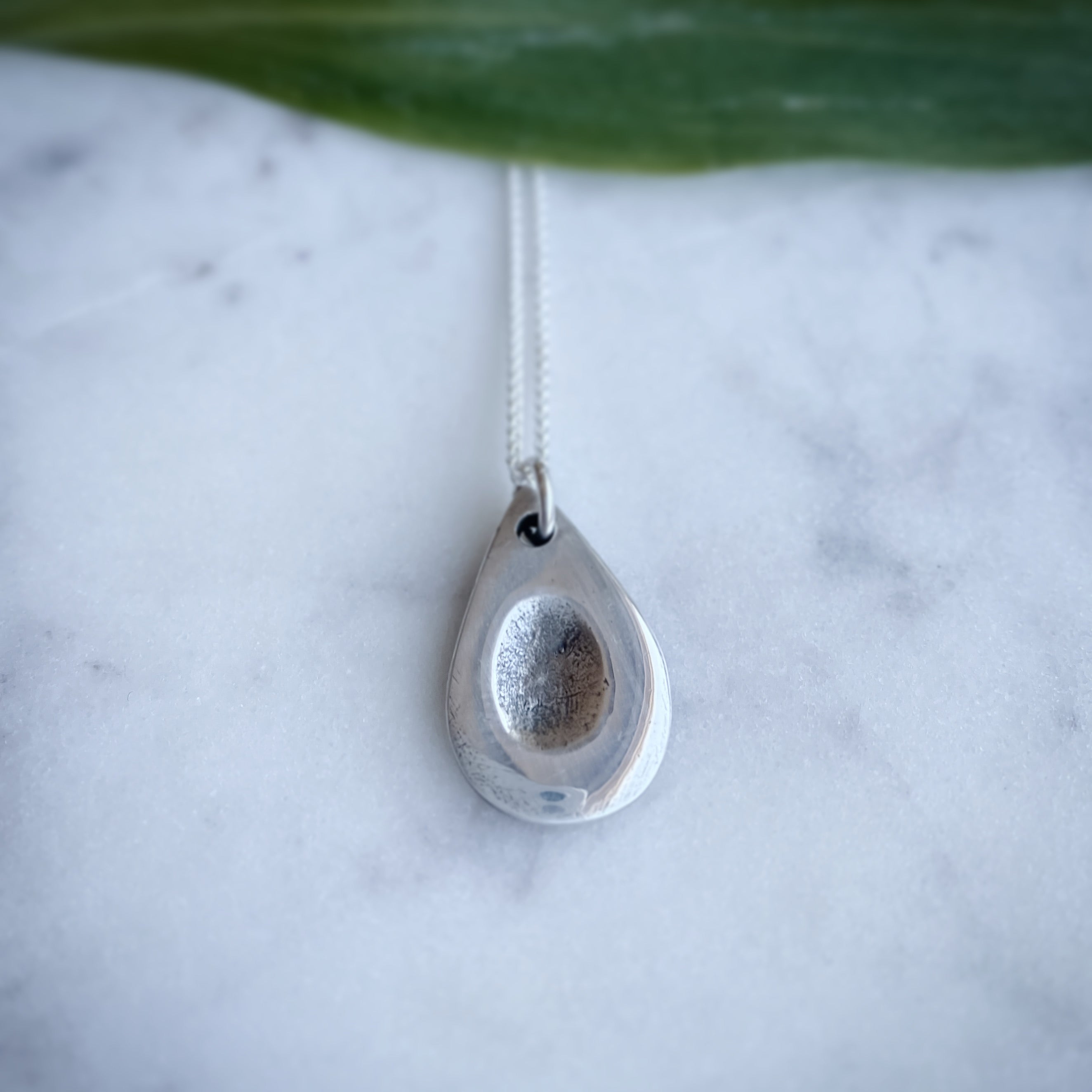 Teardrop Fingerprint Pendant (small)