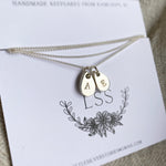 Load image into Gallery viewer, Ash and Silver Infused Tiny Initial, Birth Flower or Paw Pendant
