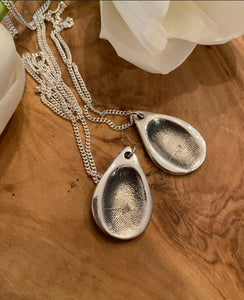 Teardrop Fingerprint Pendant (Large)