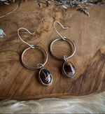 Load image into Gallery viewer, Brecciated Jasper Hoops
