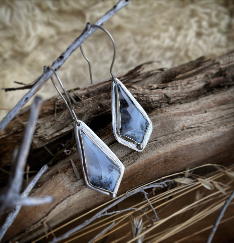 Dendritic Agate Danglers