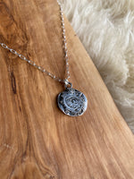 Load image into Gallery viewer, Moon Eye Mourning Pendent (Cremation Ash &amp; Silver Infused)
