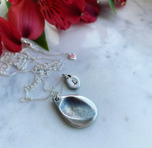 Teardrop Fingerprint Pendant (Large)