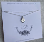 Load image into Gallery viewer, Ash and Silver Infused Tiny Initial, Birth Flower or Paw Pendant
