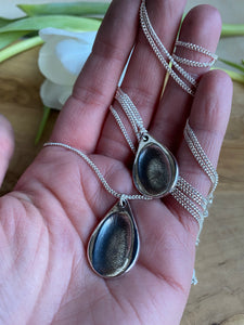 Teardrop Fingerprint Pendant (Large)