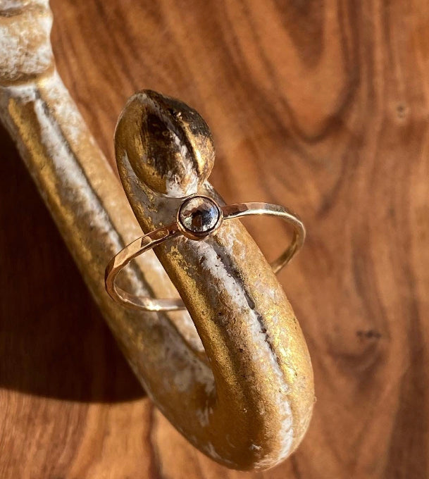 Silver Infused Cremation Stone Journey Ring