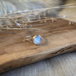 Load image into Gallery viewer, Dainty Gold Filled Moonstone Ring Size 7
